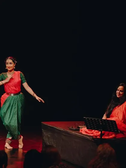 Performing 'Mandala' with Chandana. Our connection on stage is not just as two artists, but as two storytellers sharing a single narrative through our different mediums.