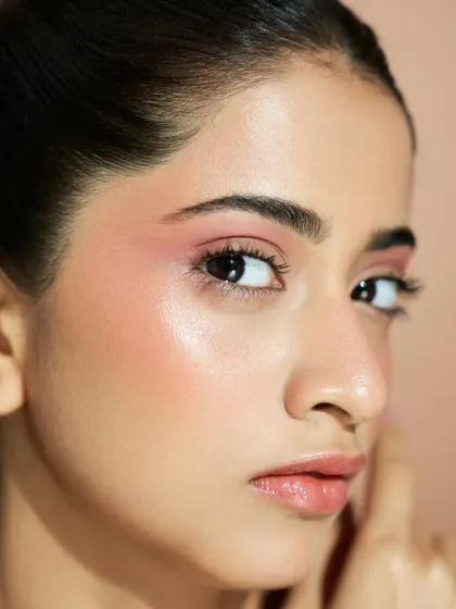 A close-up of the exceptional beauty work by my student Simran. The skin is the hero here, looking smooth, radiant, and absolutely flawless.