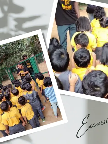 A guide from the sanctuary talks to the children, teaching them about the animals and how to interact with them safely.