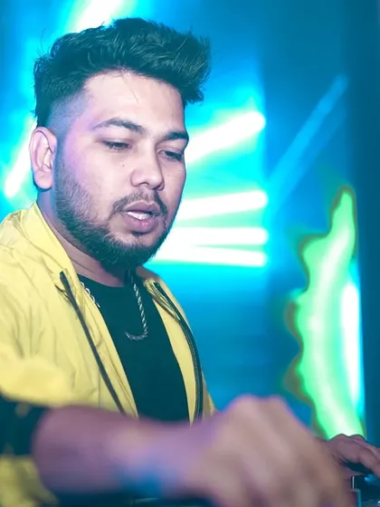 A close-up shot from my Bhopal gig, focused on the music.