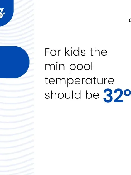 For kids, the minimum pool temperature should be 32 degrees Celsius to ensure they are comfortable.
