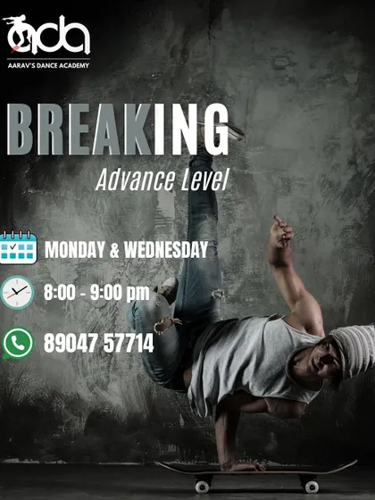 Take your skills to the next level with our advanced Breaking class. This batch is for those ready to tackle challenging floorwork, power moves, and freezes.