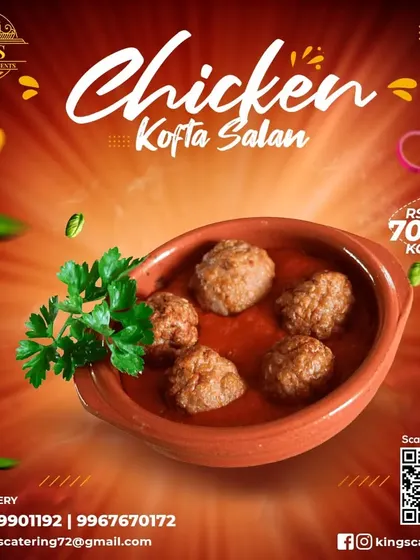 Our Chicken Kofta Salan features tender chicken meatballs simmered in a rich and flavorful gravy. It's a hearty and comforting dish.