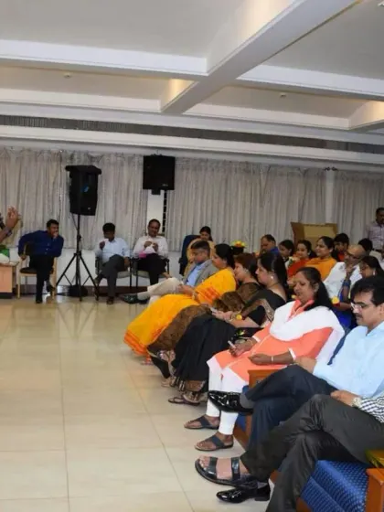 Here I am addressing the audience at an awards function for BELL. As an emcee, my job is to keep the event flowing smoothly while making sure the crowd stays engaged and entertained throughout the program.