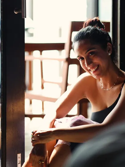 A happy, relaxed moment during our holiday. It's important to find joy and slow down.