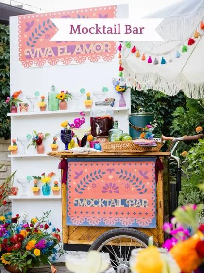 This vibrant, themed mocktail bar adds a splash of color and fun, serving delicious non-alcoholic drinks that everyone can enjoy.