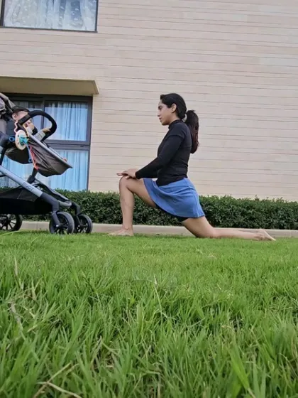 Finding moments of peace and practice with my baby nearby. This is what real-life yoga looks like for me now.