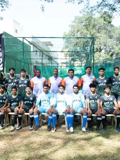 The official team photograph for the BTM FC 2023-24 squad in our away kit. This group of players and coaches represents our commitment to competing at a high level.