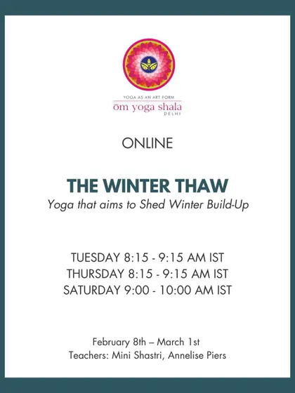 Announcing "The Winter Thaw," an online series designed to shed winter build-up. The schedule is clear and simple, making it easy for you to join us.