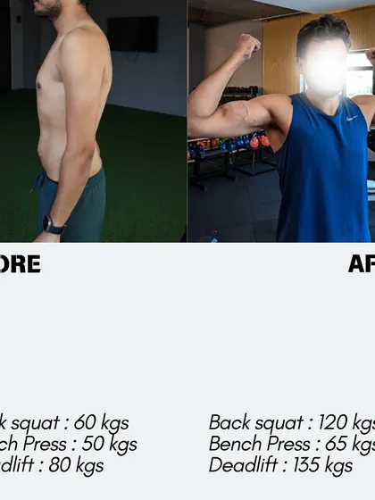 This is what happens when you trade shortcuts for consistency. This client doubled his back squat and added 55 kgs to his deadlift by focusing on a personalized nutrition and training plan. We don't just chase weight loss; we build real, functional strength.