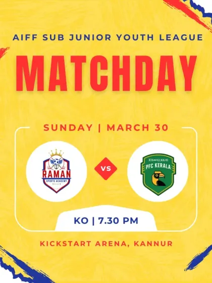 Our opening matchday announcement for the AIFF Sub Jr League.