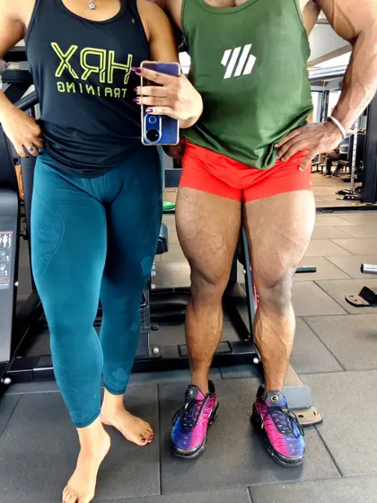 Another angle showcasing the results of consistent leg day training. We focus on exercises that build both size and definition in the quadriceps and surrounding leg muscles.