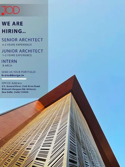 TOD Innovations in New Delhi is hiring for multiple roles.