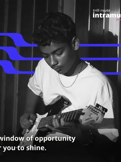 A young guitarist finds his groove on stage. Our recitals are a window of opportunity for students to step into the spotlight and share their talent.
