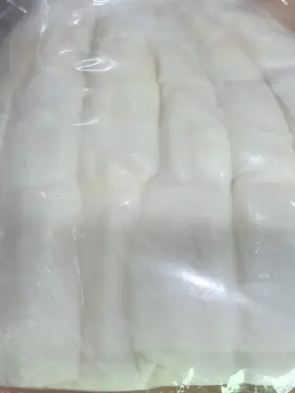 This is a larger pack of sliced fermented bamboo shoots. It’s a versatile ingredient that adds a sour, distinct taste to many Northeast Indian dishes.