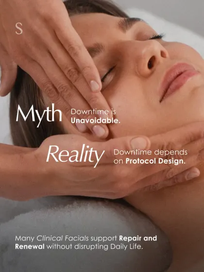 The idea that downtime is unavoidable is a misconception. We design our treatment protocols to support repair and renewal without disrupting your daily life. You can walk out feeling fresh and confident.