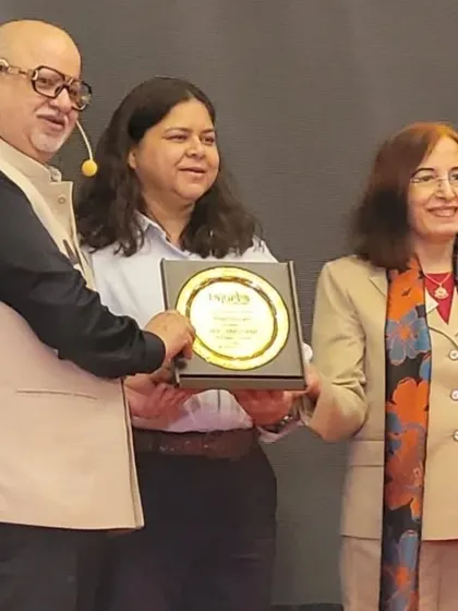 Another shot from the awards ceremony. Being recognized for my work is a humbling experience and a testament to the hard work and dedication of my entire team.