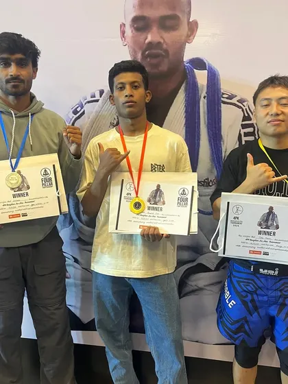 Three of our champions on the podium from the same weight bracket. This shows the depth of talent we are building at 1026 MMA, with our fighters consistently reaching the top.
