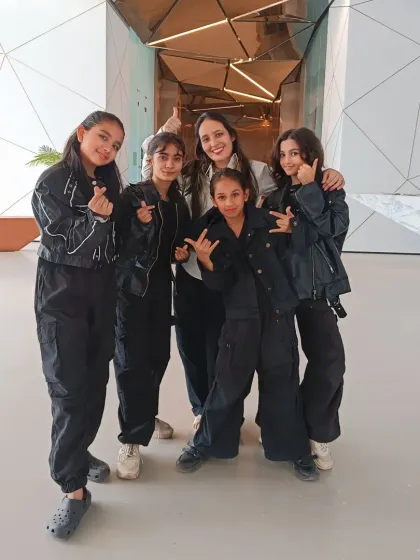 Posing with our talented students at Zen Studio. We are so proud of their hard work and dedication during our special performance video shoots.