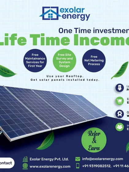 Your rooftop is an asset. A one-time investment in solar panels provides a lifetime of income through reduced energy costs.