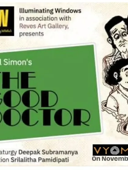 A joint poster advertising two fantastic plays: "A Queer Adaptation of Constellations" and "THE GOOD DOCTOR."