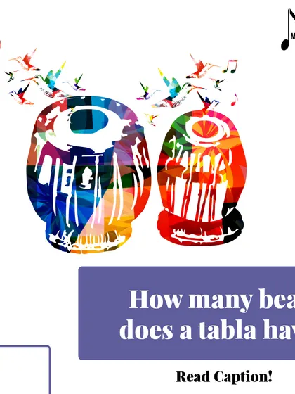How many beats does a tabla have? Our classes delve into the theory of 'Talas' and 'Matras', giving you a deep understanding of Indian rhythmic cycles.