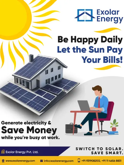 Let the sun pay your bills. While you are busy at work, your solar system is generating electricity and saving you money.