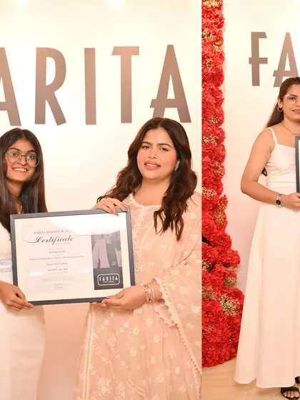 More proud graduates receiving their certificates. Their journey to becoming a makeup pro starts here.