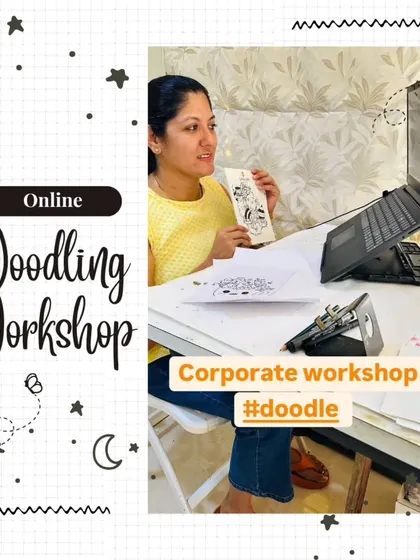 Geography is no barrier to creativity. I hosted this online doodling workshop for employees across multiple locations, and it was amazing to see everyone's unique creations come to life through the screen.