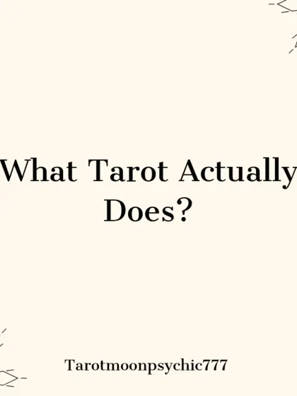 So, what does tarot actually do? This post introduces the real purpose of a tarot reading with me.