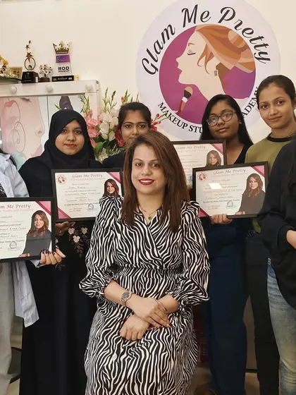 A group photo with my talented graduates on their certification day. I am so proud to welcome them to the Glam Me Pretty family of professional artists.