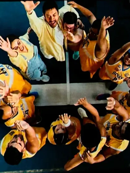 This overhead shot from the film captures the unity and spirit of a team huddle. It's a beautiful representation of the teamwork that we emphasize in every practice.