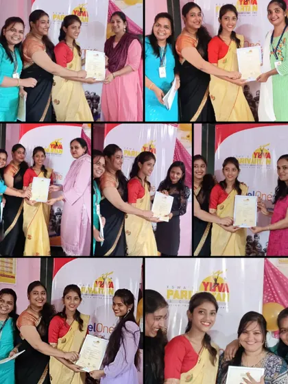 Giving back to the community is important to me. Here, my student and I are teaching mehendi to women at the Yuva Parivartan NGO and celebrating their certification.