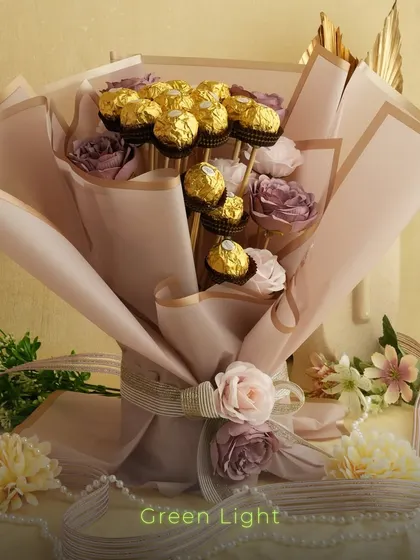 Another look at my popular chocolate bouquet, a perfect gift for any celebration. It's a sweet and stylish alternative to traditional flowers.