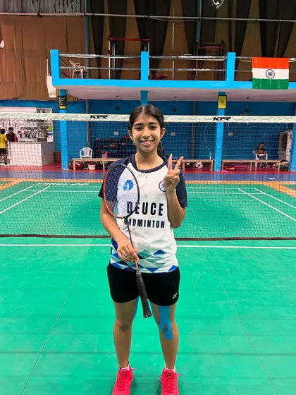Nandini, one of our top U13 players, ready to take on the competition at the state championship.