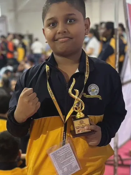 Here is one of my young champs, Nidarsh Sriram, after winning a gold medal at the CISCE National Level Boxing Championship in Ranchi. Training young athletes for national competition is a core part of my coaching.