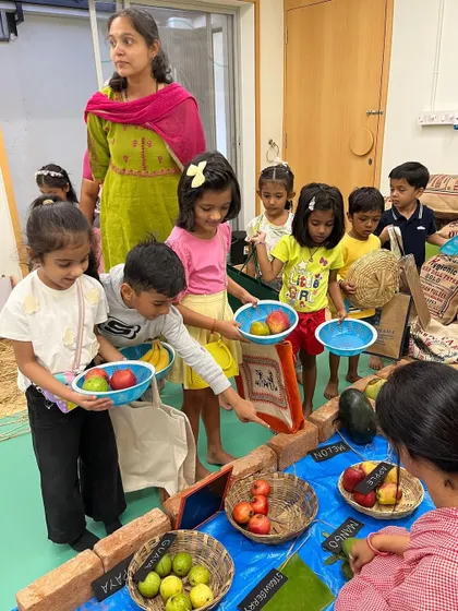 We prepare children for the real world with essential life skills. This gallery shows our Market Day, where kids learn about shopping and transactions, and important workshops on dental hygiene and personal safety, all taught in an engaging, age-appropriate manner.