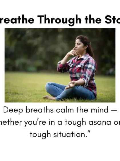 When life feels like a storm, your breath is your anchor. Deep breathing, as practiced in pranayama techniques like Nadi Shodhana shown here, calms the nervous system whether you're in a tough asana or a tough situation.