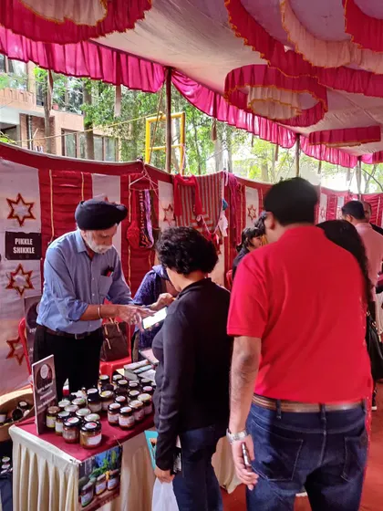 We are a team, and you'll often find my husband helping customers and managing the stall. It's a true family effort.