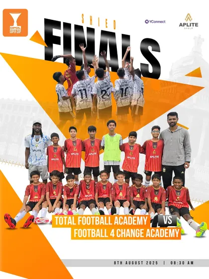 The final showdown. Announcement for the DPDL Super Cup Shield Finals, where our U13s faced Football 4 Change Academy.