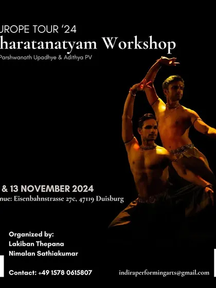 Details for our two day Bharatanatyam workshop in Duisburg, Germany. We are happy to collaborate with local organizers to bring these training opportunities to the dance community in the region.