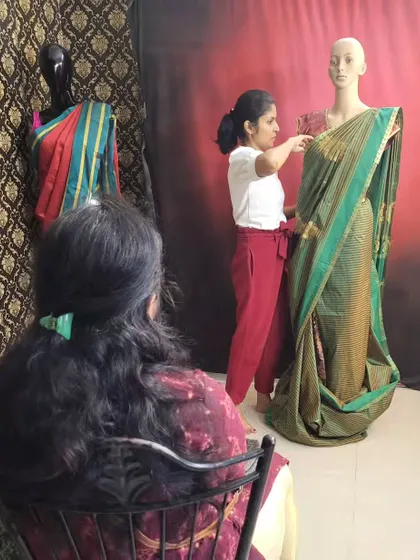 A wider view of my studio during a masterclass, where students can observe and then practice the techniques themselves.