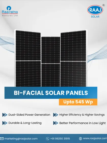 Our Bi-Facial solar panels generate power from both sides, capturing reflected sunlight to boost energy production. This dual-sided generation leads to higher efficiency and greater savings, especially in ground-mounted or reflective roof installations.