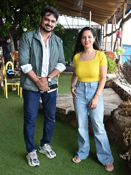 With actress Udita Goswami at a birthday party. My experience spans across various types of social and celebrity events.