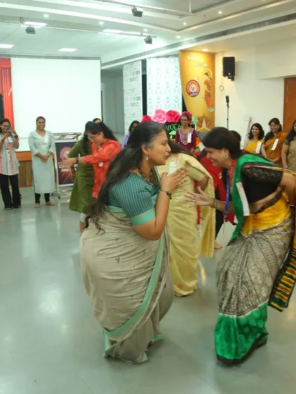 A moment of play and connection between two teachers during my workshop in Indore. I believe that when learning is fun, education becomes truly effective.
