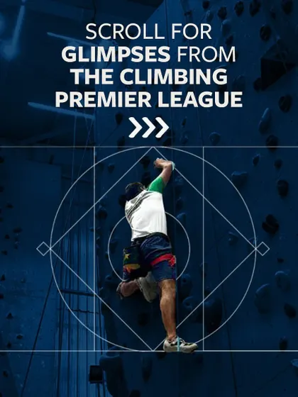 Scroll through for a glimpse of the action from the Climbing Premier League. This image kicks off a series showcasing the incredible athleticism and determination of the competing teams.