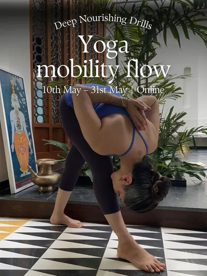 Announcing my "Yoga Mobility Flow" online course, designed to provide deep, nourishing drills for your joints and tissues. All sessions are recorded for you to access anytime.