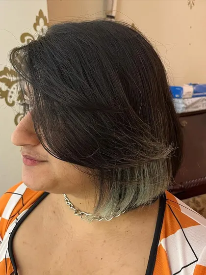 Yamini was ready to cut off her bleached ends and go for this chic, sideswept bob.