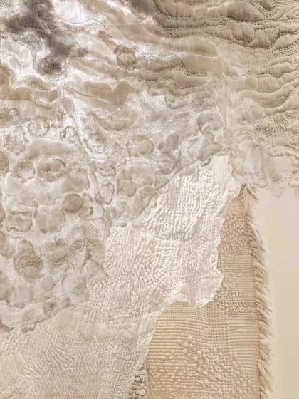 A repeat of image 183, a close-up of the 'Sleep Sense' textiles.