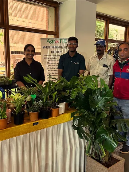 Our team at the Learning To Fly Apartment Carnival in Bengaluru. We enjoy participating in community events to share our passion for plants and sustainable living.